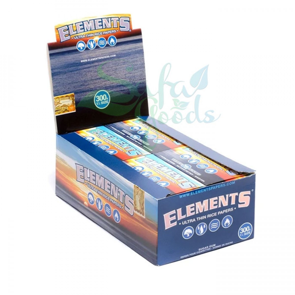 Elements - Ultra Thin Rice Rolling Papers - 1-1/4 inch 20ct